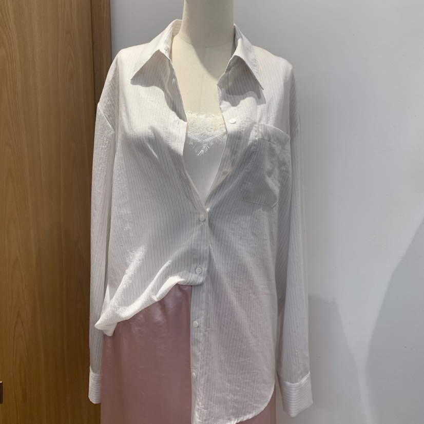 VELVET UNDERGROUND韓國東大門代購女士新款職業襯衫蕾絲衫條紋VELVET UNDERGROUND襯衫/蕾絲衫圖色2