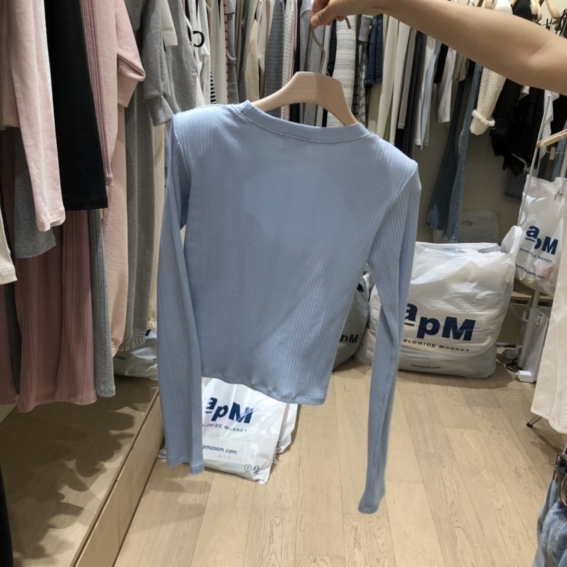 MEMOIRE韓國直郵實拍女士新款職業人氣26春夏休閑長袖T恤MEMOIRE長袖T恤