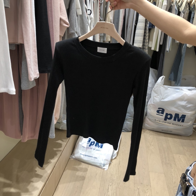 MEMOIRE韓國直郵實拍女士新款職業人氣26春夏休閑長袖T恤MEMOIRE長袖T恤圖色3