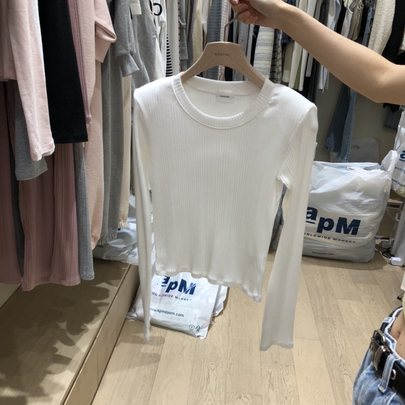 MEMOIRE韓國直郵實拍女士新款職業人氣26春夏休閑長袖T恤MEMOIRE長袖T恤圖色4