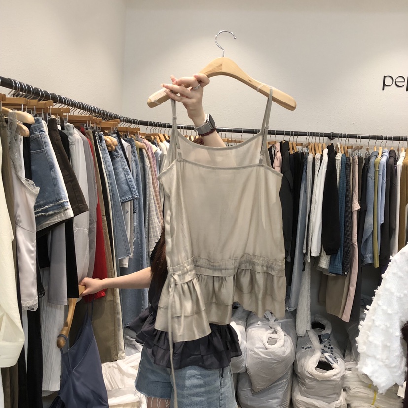 ALMOND PEPE韓國直郵女士新品26春夏時尚吊帶背心不含內搭ALMOND PEPE吊帶/背心