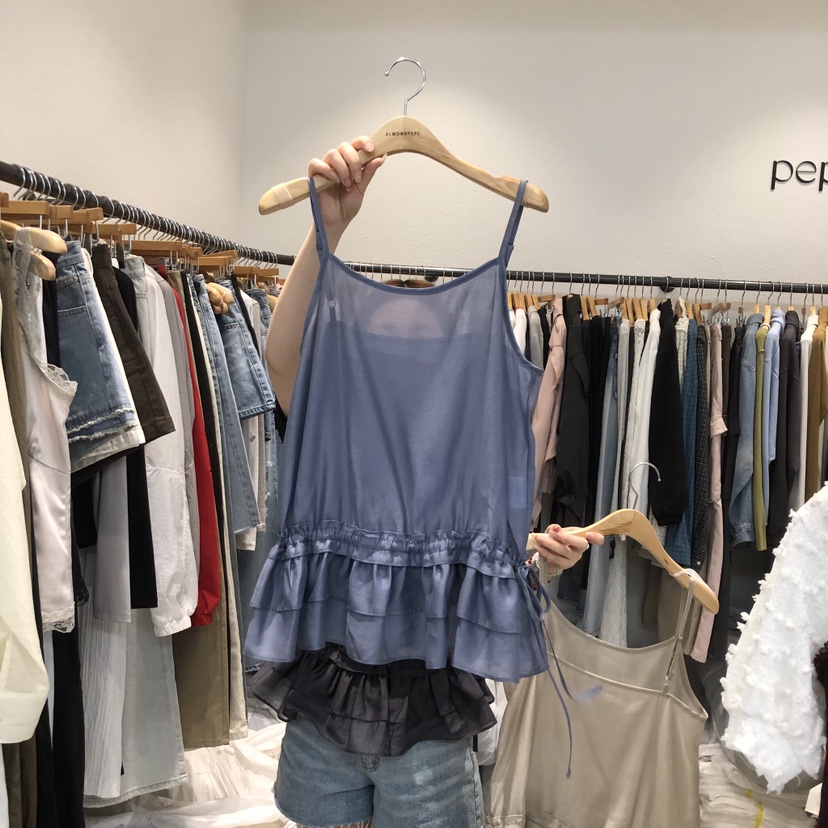 ALMOND PEPE韓國直郵女士新品26春夏時尚吊帶背心不含內搭ALMOND PEPE吊帶/背心圖色2