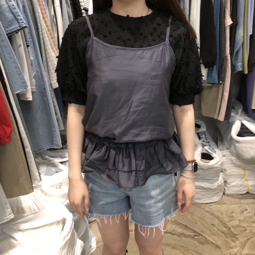 ALMOND PEPE韓國直郵女士新品26春夏時尚吊帶背心不含內搭ALMOND PEPE吊帶/背心圖色3