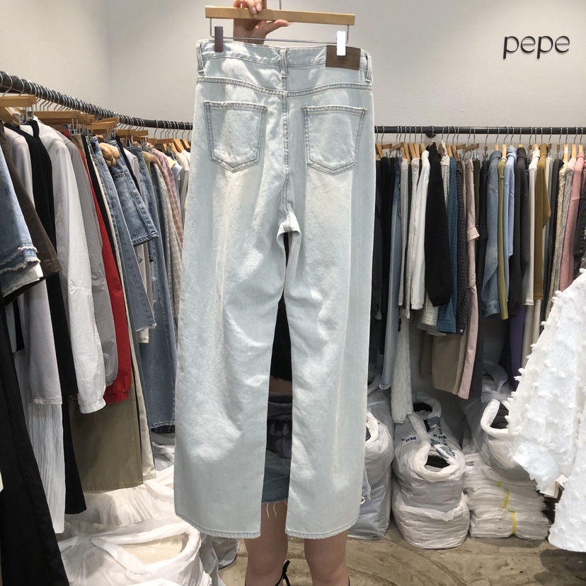 ALMOND PEPE韓國東大門代購女士新款推薦職業休閑牛仔褲ALMOND PEPE牛仔褲