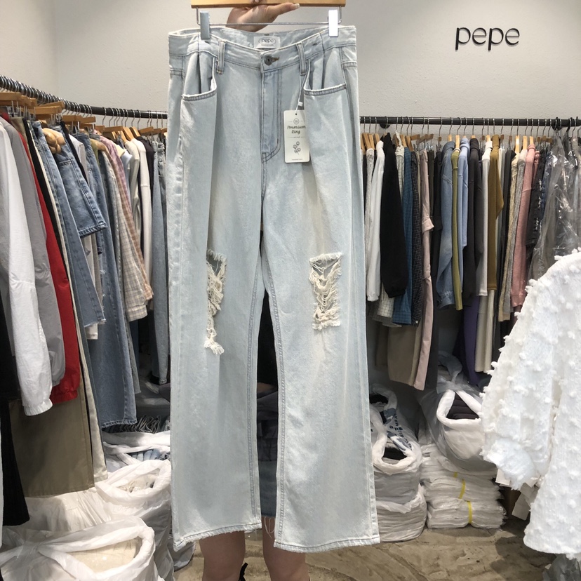 ALMOND PEPE韓國東大門代購女士新款推薦職業休閑牛仔褲ALMOND PEPE牛仔褲圖色1