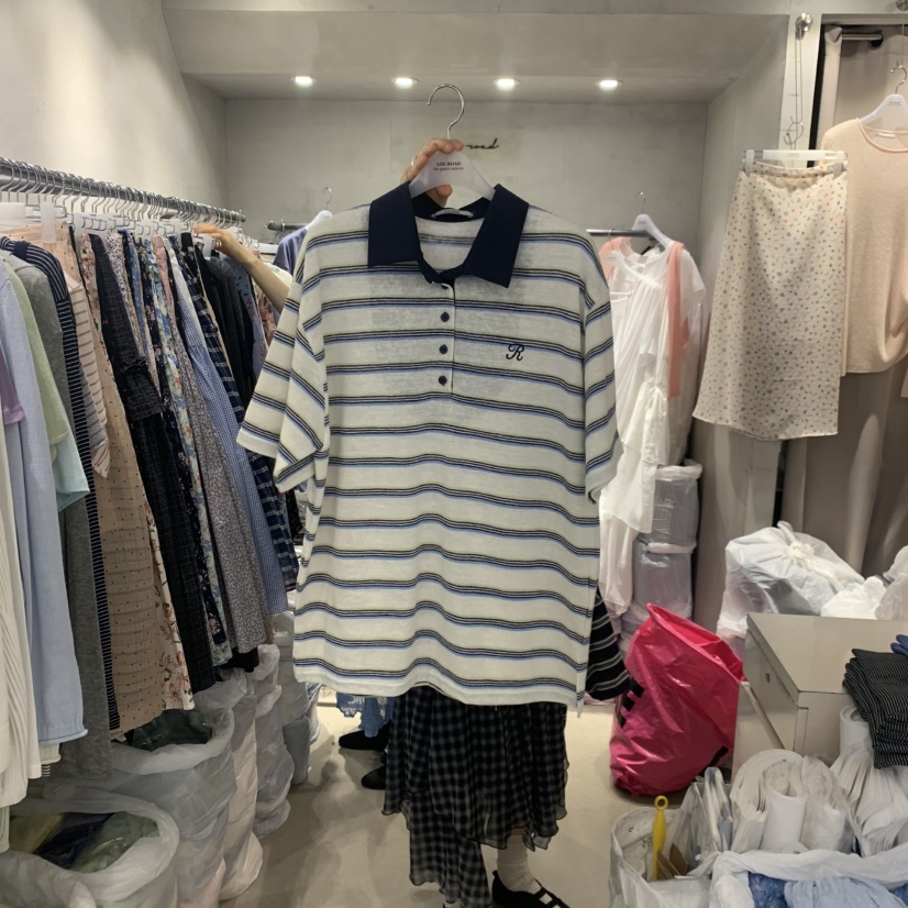 LOGROAD韓國東大門直郵女裝新款職業推薦26春夏休閑時尚T恤LOG ROADT恤圖色1