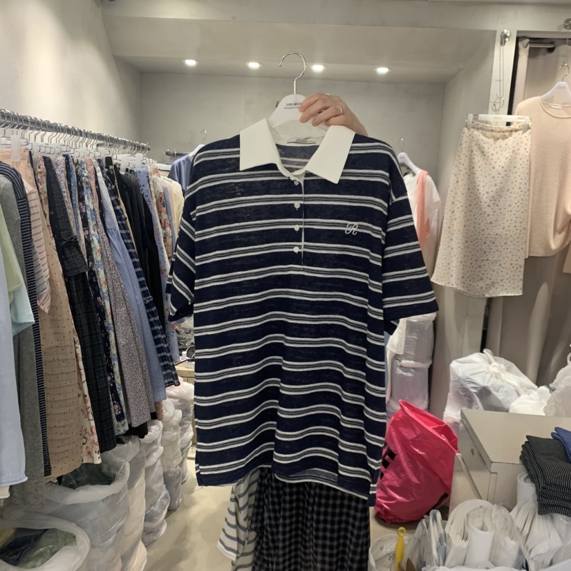 LOGROAD韓國東大門直郵女裝新款職業推薦26春夏休閑時尚T恤LOG ROADT恤圖色2