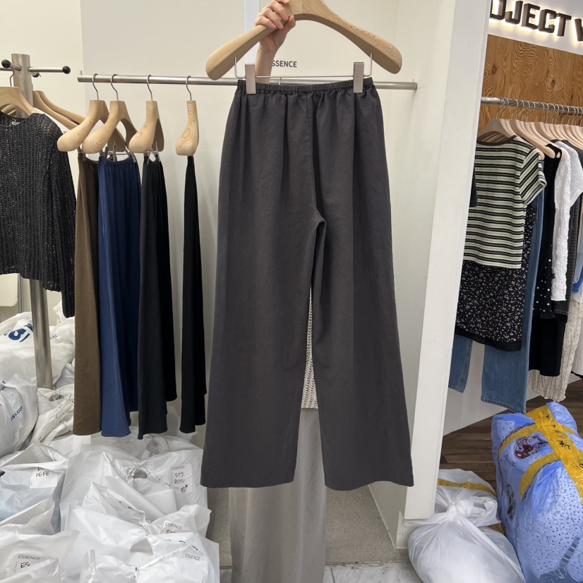 ESSENCE韓國東大門直郵女裝新款熱賣休閑職業休閑褲亞麻布ESSENCE休閑褲