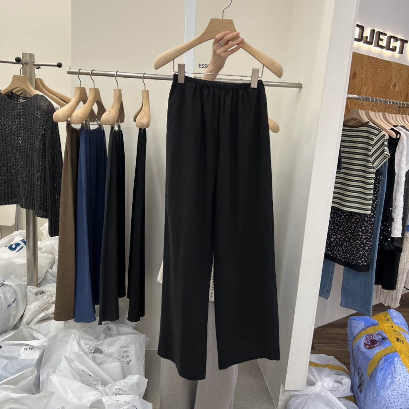 ESSENCE韓國東大門直郵女裝新款熱賣休閑職業休閑褲亞麻布ESSENCE休閑褲圖色2