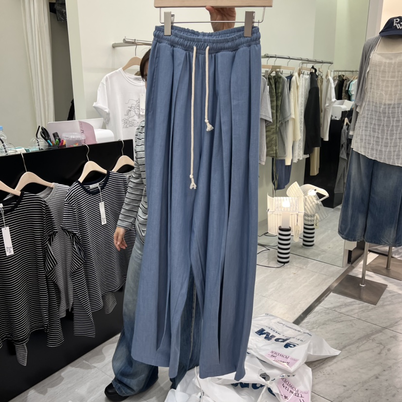 POWDER韓國東大門代購女裝新款時尚休閑熱賣26春夏休閑褲天絲POWDER休閑褲圖色1