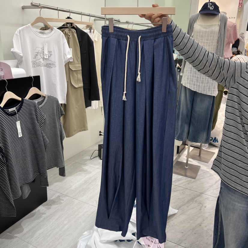 POWDER韓國東大門代購女裝新款時尚休閑熱賣26春夏休閑褲天絲POWDER休閑褲圖色2