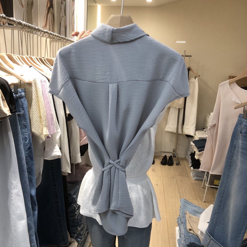 ARCHER韓國東大門直郵女裝新品人氣26春夏休閑襯衫蕾絲衫ARCHER襯衫/蕾絲衫