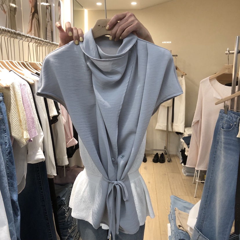 ARCHER韓國東大門直郵女裝新品人氣26春夏休閑襯衫蕾絲衫ARCHER襯衫/蕾絲衫圖色2