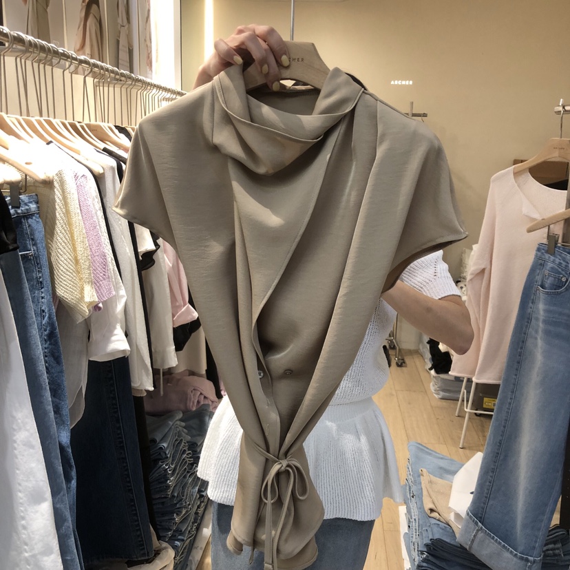 ARCHER韓國東大門直郵女裝新品人氣26春夏休閑襯衫蕾絲衫ARCHER襯衫/蕾絲衫圖色3