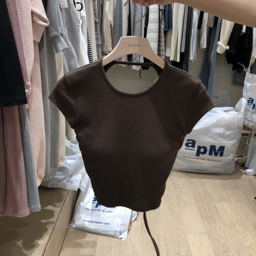 MEMOIRE韓國直郵女士新品熱賣人氣26春夏休閑時尚職業T恤MEMOIRET恤圖色3