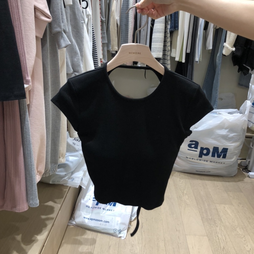 MEMOIRE韓國直郵女士新品熱賣人氣26春夏休閑時尚職業T恤MEMOIRET恤圖色4