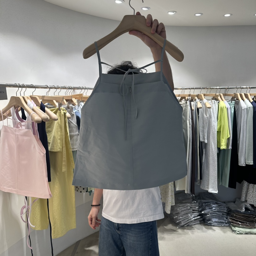 ROOM K-P韓國東大門直郵女裝新品人氣時尚吊帶背心亞麻roomk吊帶/背心