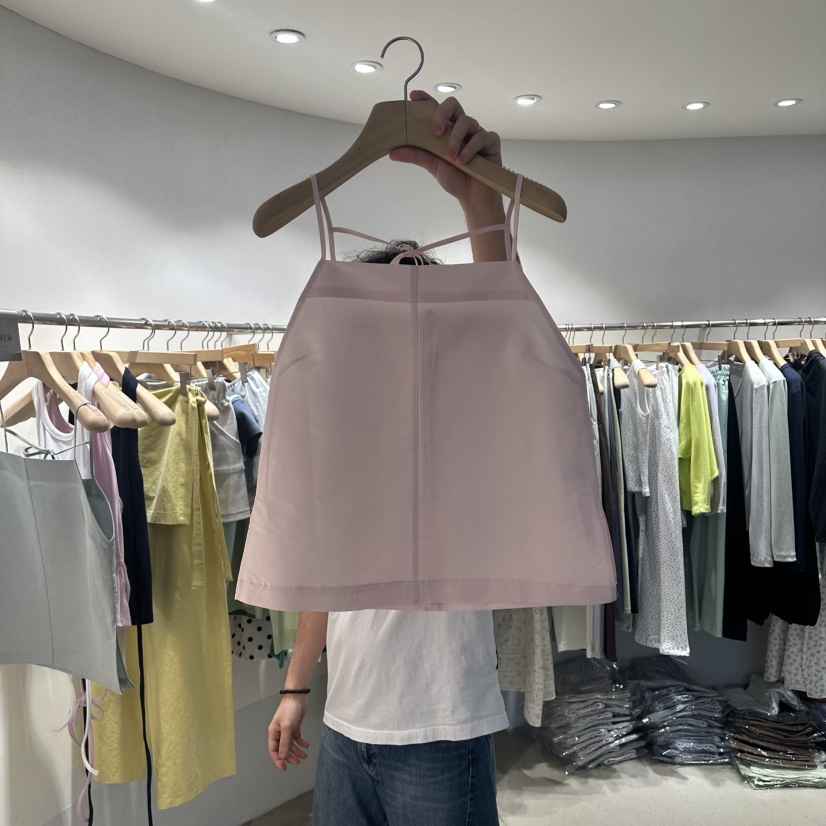 ROOM K-P韓國東大門直郵女裝新品人氣時尚吊帶背心亞麻roomk吊帶/背心圖色1