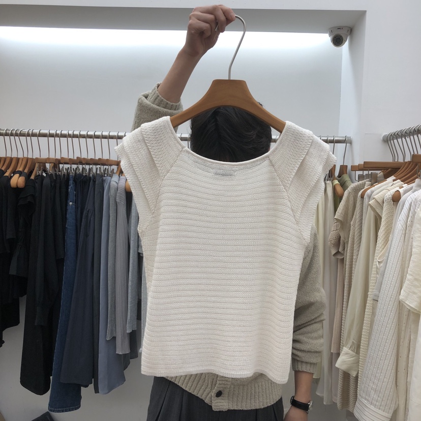 DRESS ROOM韓國直郵女士新款休閑職業熱賣吊帶背心荷葉邊DRESS ROOM吊帶/背心