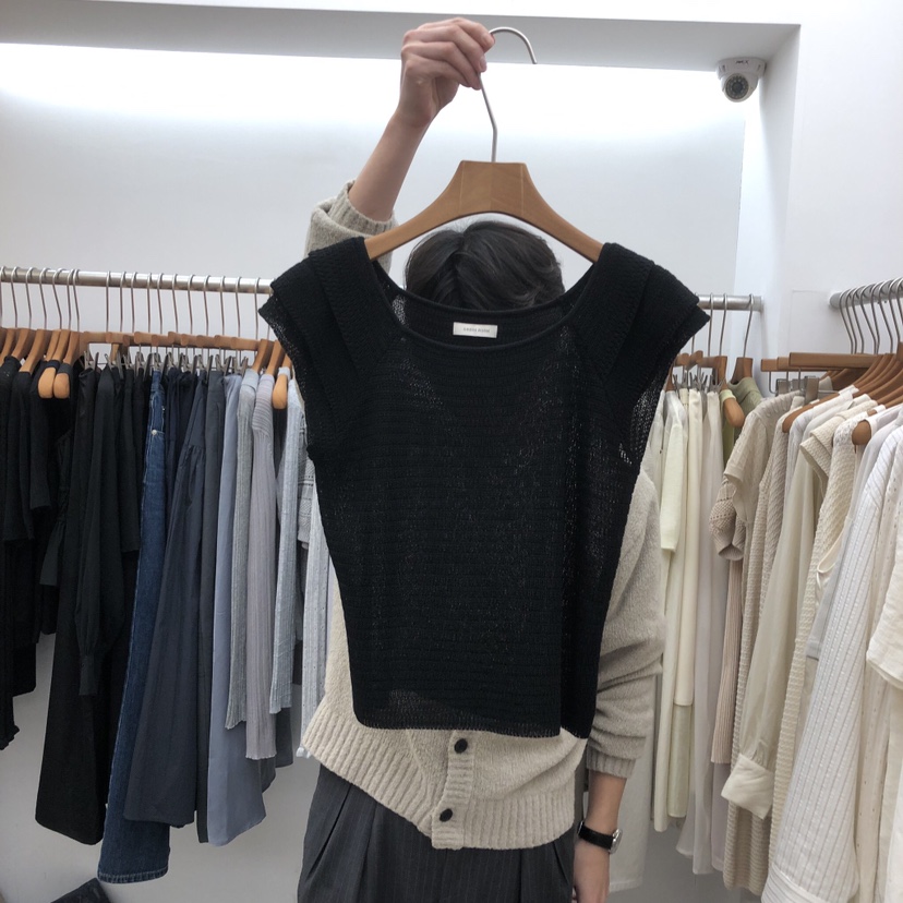 DRESS ROOM韓國直郵女士新款休閑職業熱賣吊帶背心荷葉邊DRESS ROOM吊帶/背心圖色3