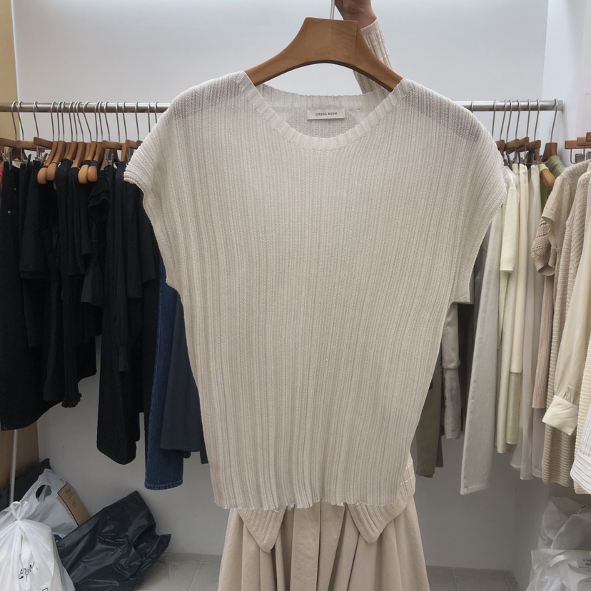 DRESS ROOM韓國東大門代購女裝新款熱賣休閑人氣T恤褶皺DRESS ROOMT恤圖色2