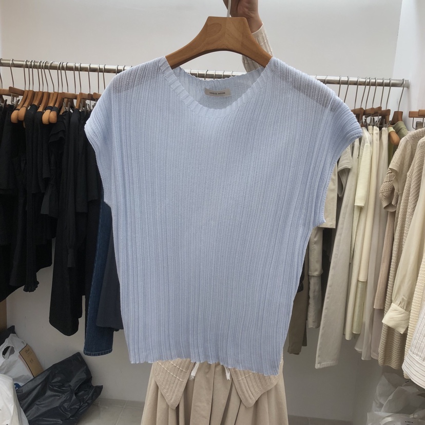 DRESS ROOM韓國東大門代購女裝新款熱賣休閑人氣T恤褶皺DRESS ROOMT恤圖色3