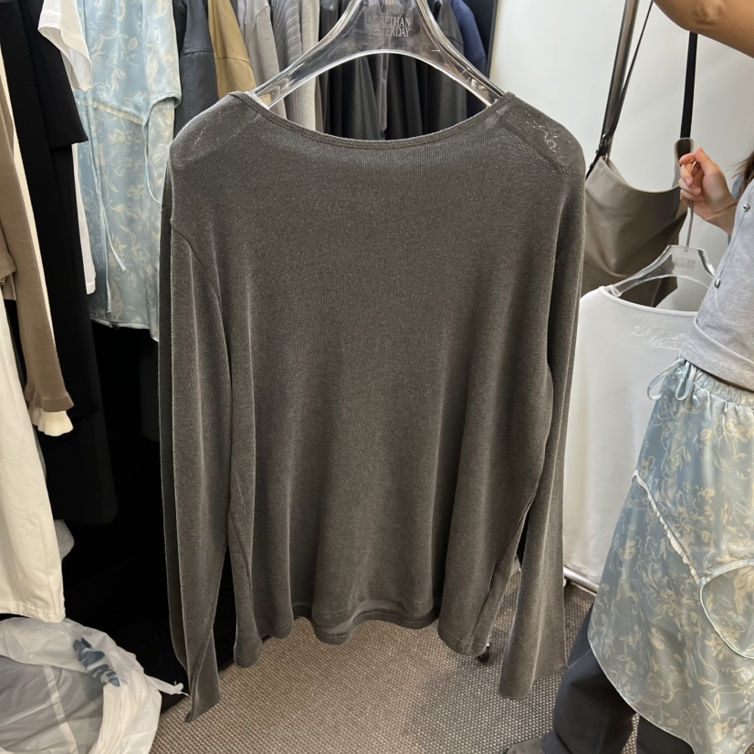 MORE THAN YESTERDAY/LOVE YOU SO MUCH韓國直郵實拍女士新款26春夏長袖T恤LYSM/MORE THAN YESTERDAY長袖T恤圖色2