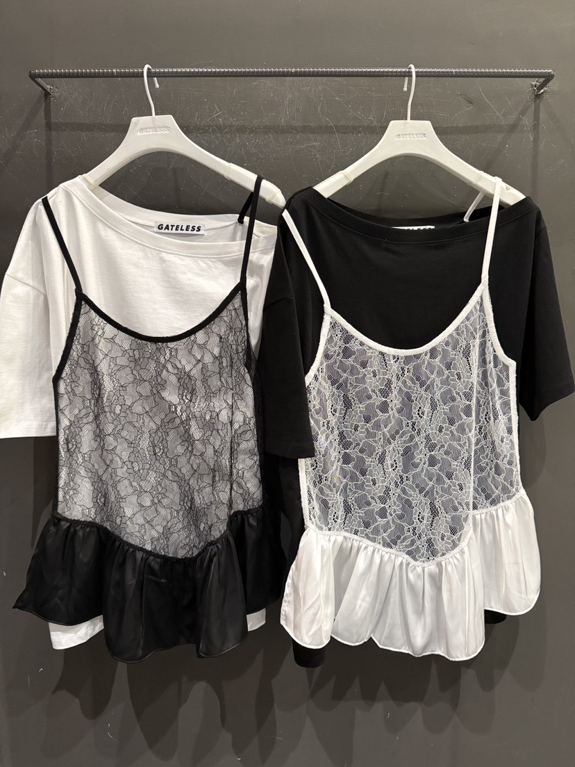 GATELESS韓國直郵女士新款26春夏熱賣時尚推薦人氣T恤假兩件GATELESST恤