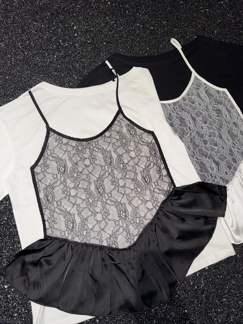 GATELESS韓國直郵女士新款26春夏熱賣時尚推薦人氣T恤假兩件GATELESST恤