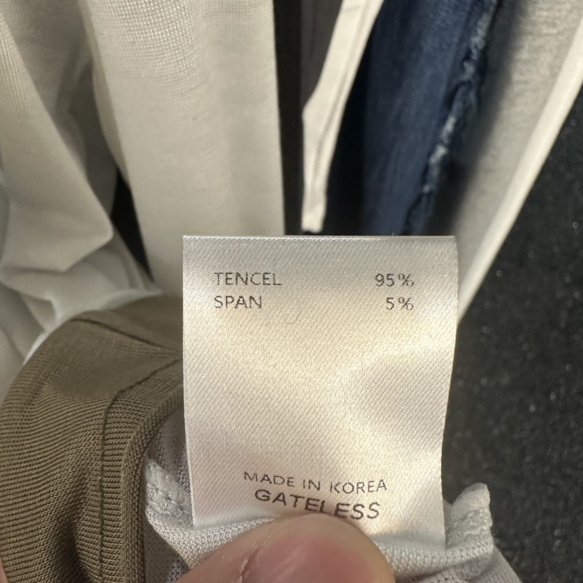 GATELESS韓國代購女士新品職業人氣推薦長袖T恤假兩件天絲GATELESS長袖T恤