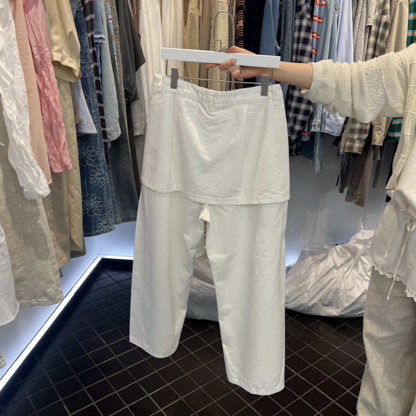 OUS/INCH-L韓國東大門代購女裝新品休閑26春夏裙褲棉質OUS/INCH裙褲