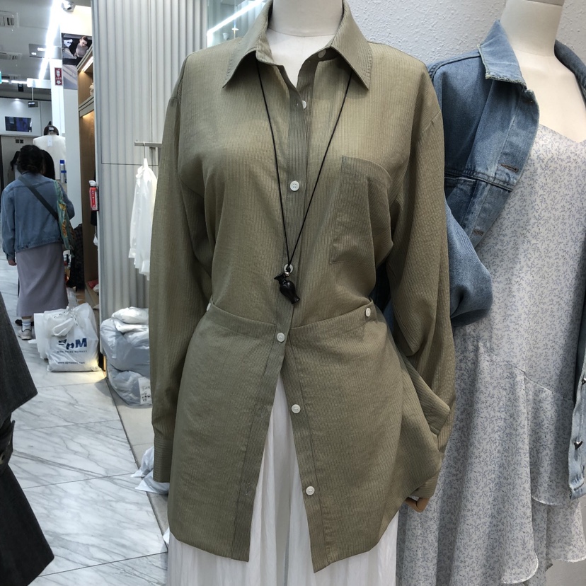 ALMOND PEPE韓國東大門直郵女裝新款熱賣襯衫蕾絲衫不含項鏈ALMOND PEPE襯衫/蕾絲衫圖色2