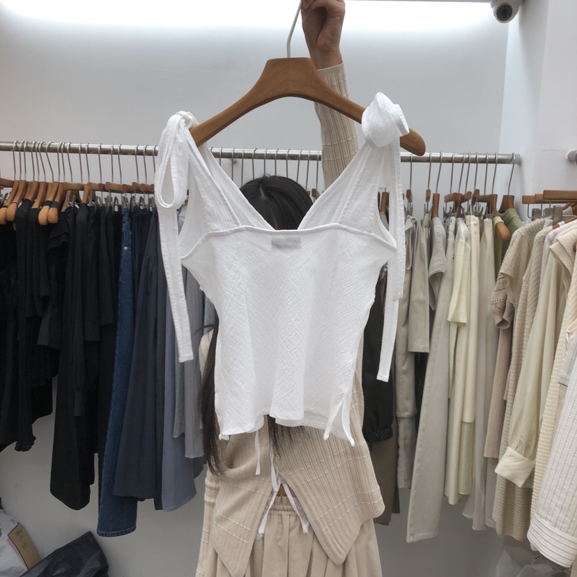 DRESS ROOM韓國東大門直郵女裝新品職業26春夏休閑吊帶背心DRESS ROOM吊帶/背心