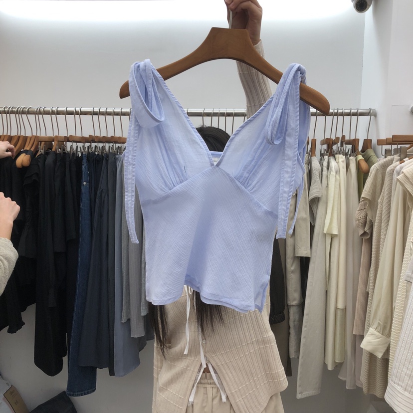 DRESS ROOM韓國東大門直郵女裝新品職業26春夏休閑吊帶背心DRESS ROOM吊帶/背心圖色2