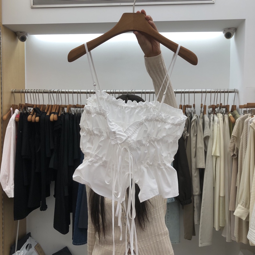 DRESS ROOM韓國直郵女士新品推薦26春夏人氣吊帶背心褶皺DRESS ROOM吊帶/背心