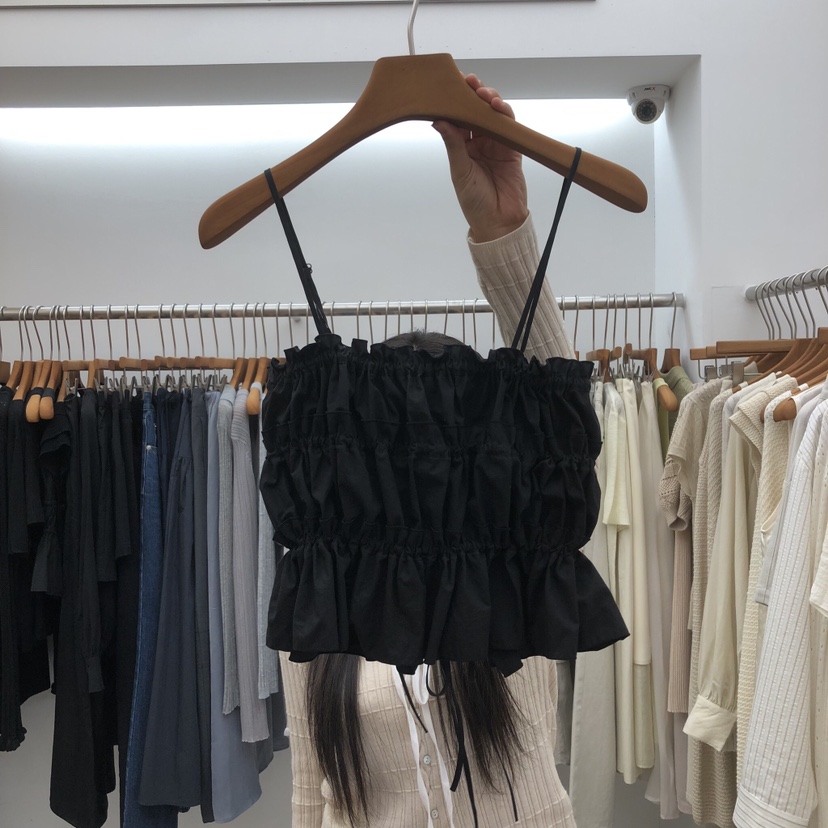 DRESS ROOM韓國直郵女士新品推薦26春夏人氣吊帶背心褶皺DRESS ROOM吊帶/背心圖色2