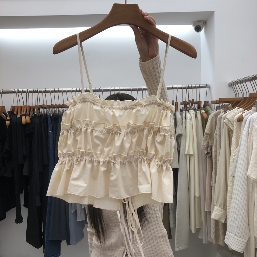 DRESS ROOM韓國直郵女士新品推薦26春夏人氣吊帶背心褶皺DRESS ROOM吊帶/背心圖色3