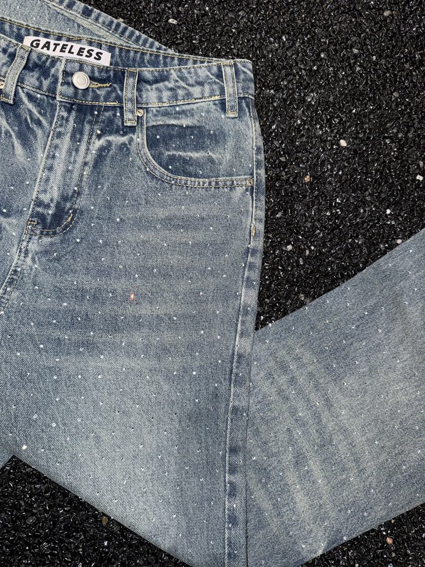 GATELESS韓國東大門代購女士新款休閑時尚熱賣牛仔褲修身GATELESS牛仔褲