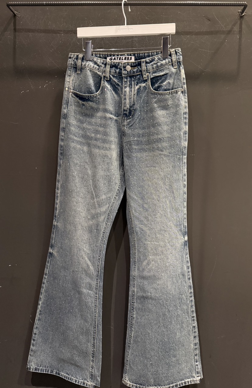 GATELESS韓國東大門代購女士新款休閑時尚熱賣牛仔褲修身GATELESS牛仔褲圖色1