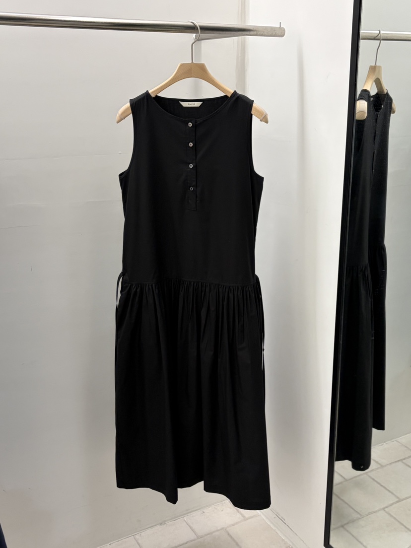 REGULARLY/PLACOR韓國直郵實拍女裝新款熱賣連衣裙含腰繩腰帶REGULARLY/PLACOR連衣裙圖色2黑色