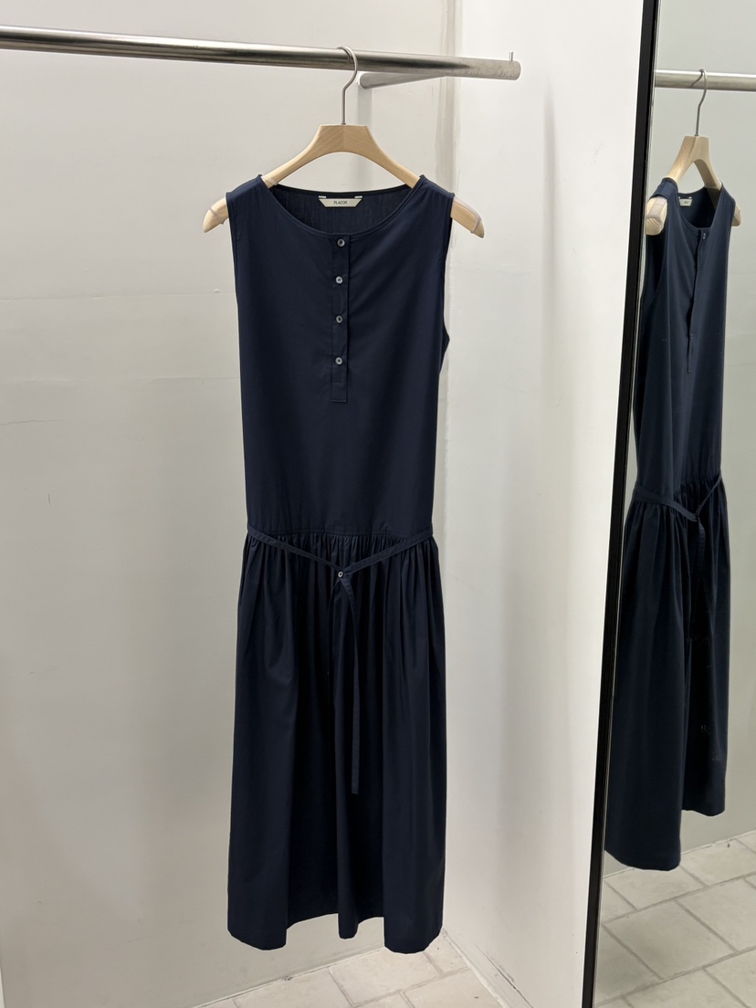 REGULARLY/PLACOR韓國直郵實拍女裝新款熱賣連衣裙含腰繩腰帶REGULARLY/PLACOR連衣裙圖色3深藍色