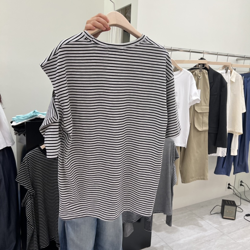 POWDER韓國代購女士新款時尚26春夏職業推薦人氣休閑熱賣T恤POWDERT恤