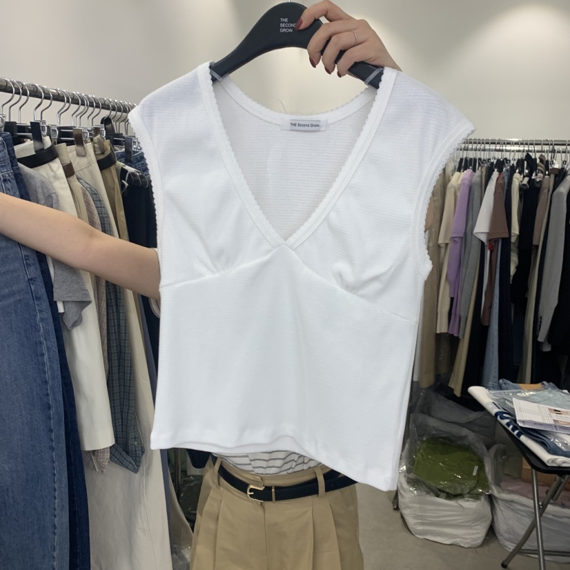 THE SECOND GROW韓國代購女士新品推薦吊帶背心不含內搭THE SECOND GROW吊帶/背心圖色1