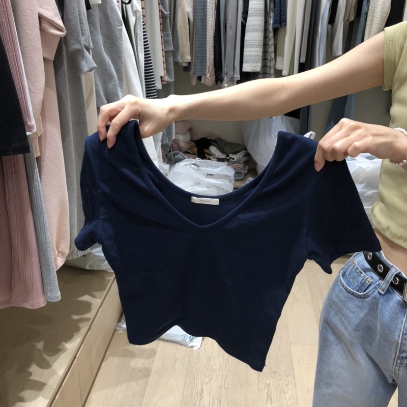 MEMOIRE韓國直郵女裝新品人氣時尚推薦職業26春夏熱賣T恤MEMOIRET恤圖色4