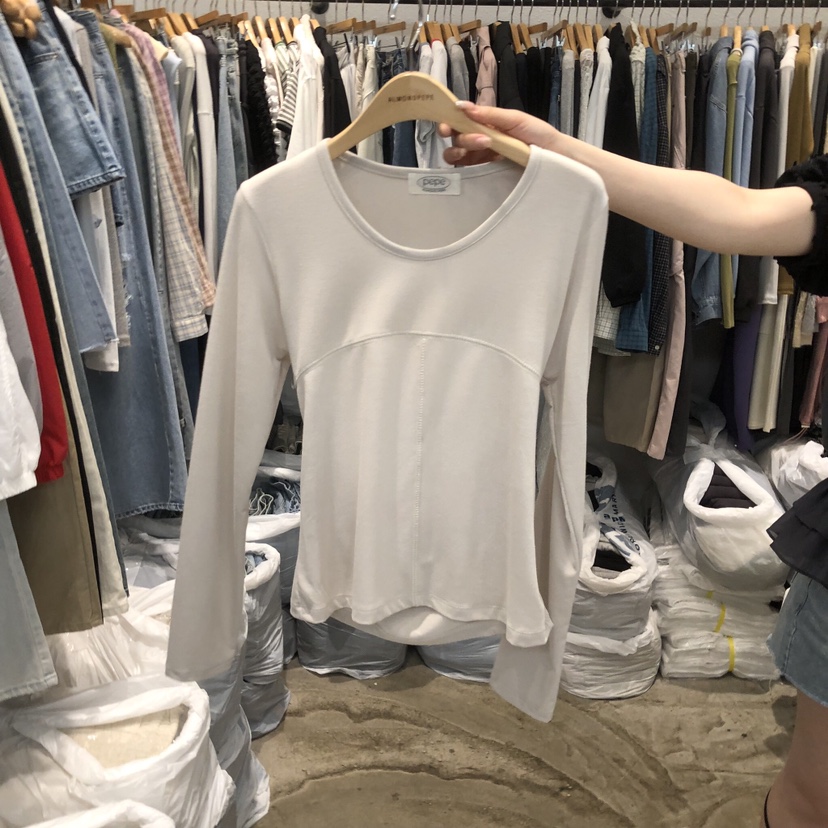 ALMOND PEPE韓國東大門代購女士新款人氣時尚職業長袖T恤ALMOND PEPE長袖T恤圖色3