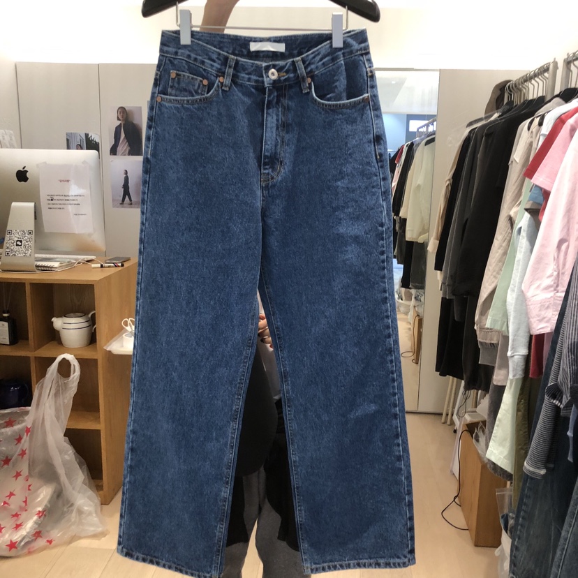 THE STARDUST韓國代購女裝新款人氣26春夏牛仔褲直筒牛仔THE STARDUST牛仔褲圖色1