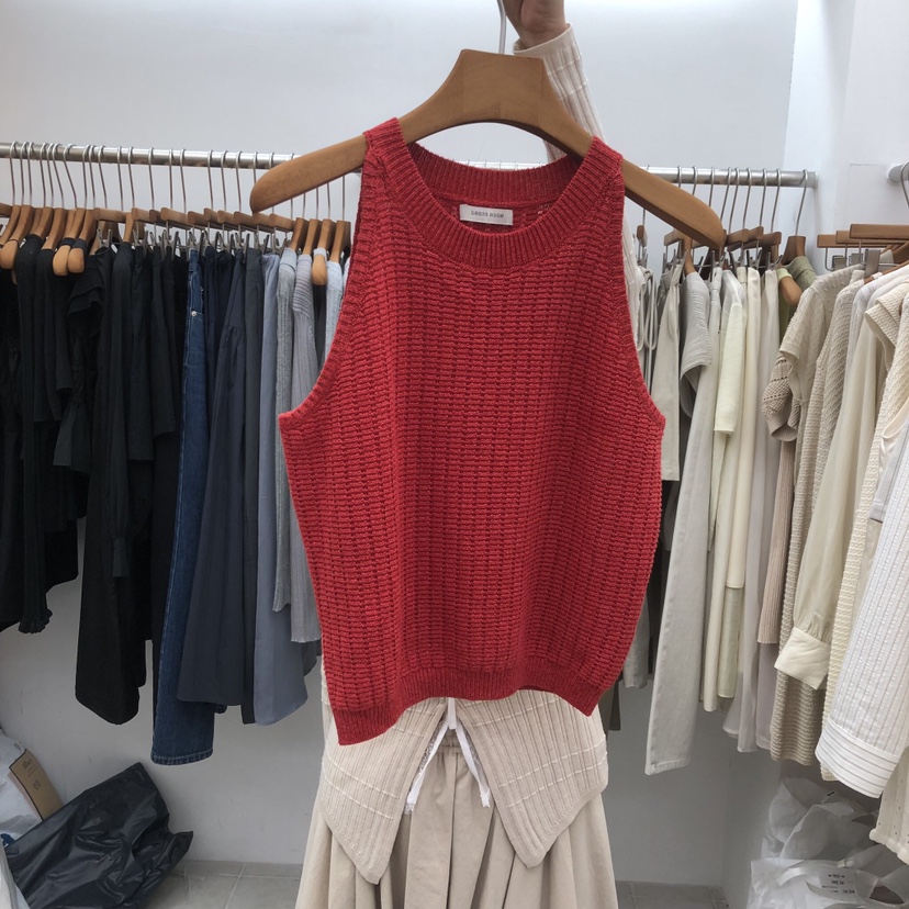 DRESS ROOM韓國直郵實拍女士新款熱賣人氣吊帶背心華夫格DRESS ROOM吊帶/背心圖色3