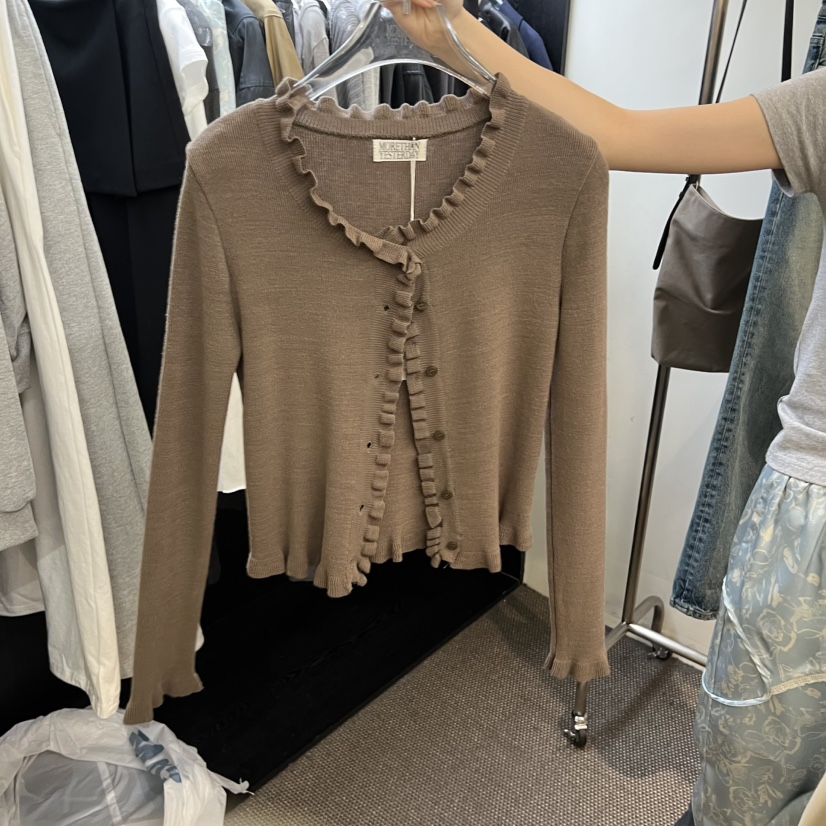 MORE THAN YESTERDAY/LOVE YOU SO MUCH韓國直郵實拍女士新品26春夏針織衫開衫LYSM/MORE THAN YESTERDAY針織衫圖色1