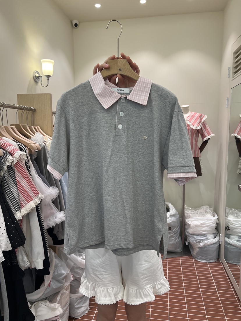 BE&amp;BE韓國直郵女裝新款26春夏真品人氣熱賣職業休閑T恤BE&beT恤圖色2