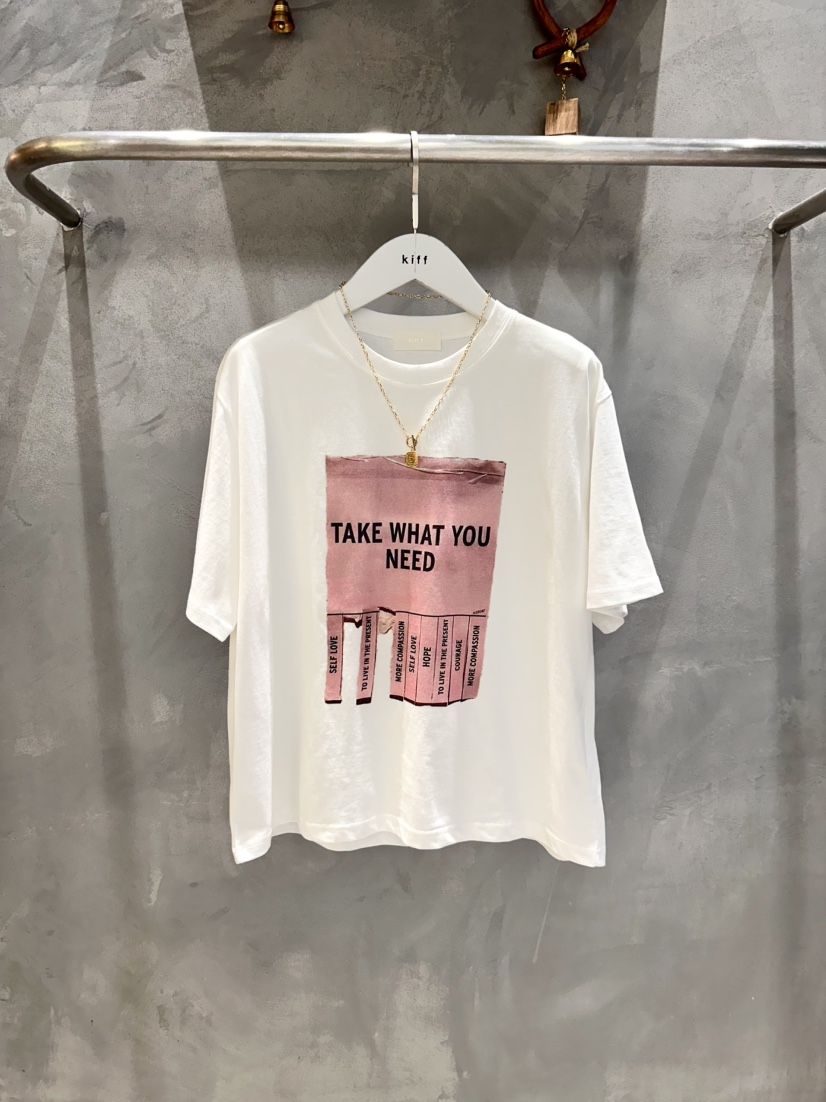 KIFF東大門代購女裝新款26春夏時尚真品熱賣人氣職業休閑T恤KIFFT恤圖色1